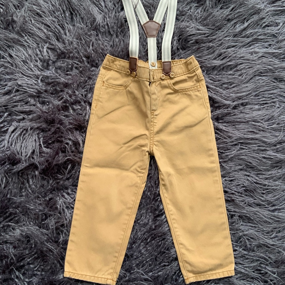 Boys pants with suspenders
